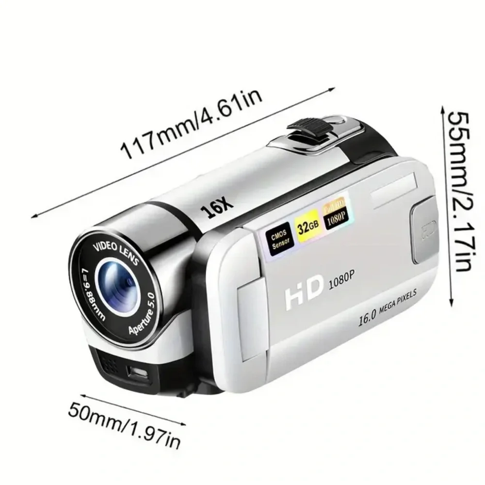 NEW HD Digital Camera with 16x Zoom - Handheld Video Recorder for Home - Picture 5 of 9